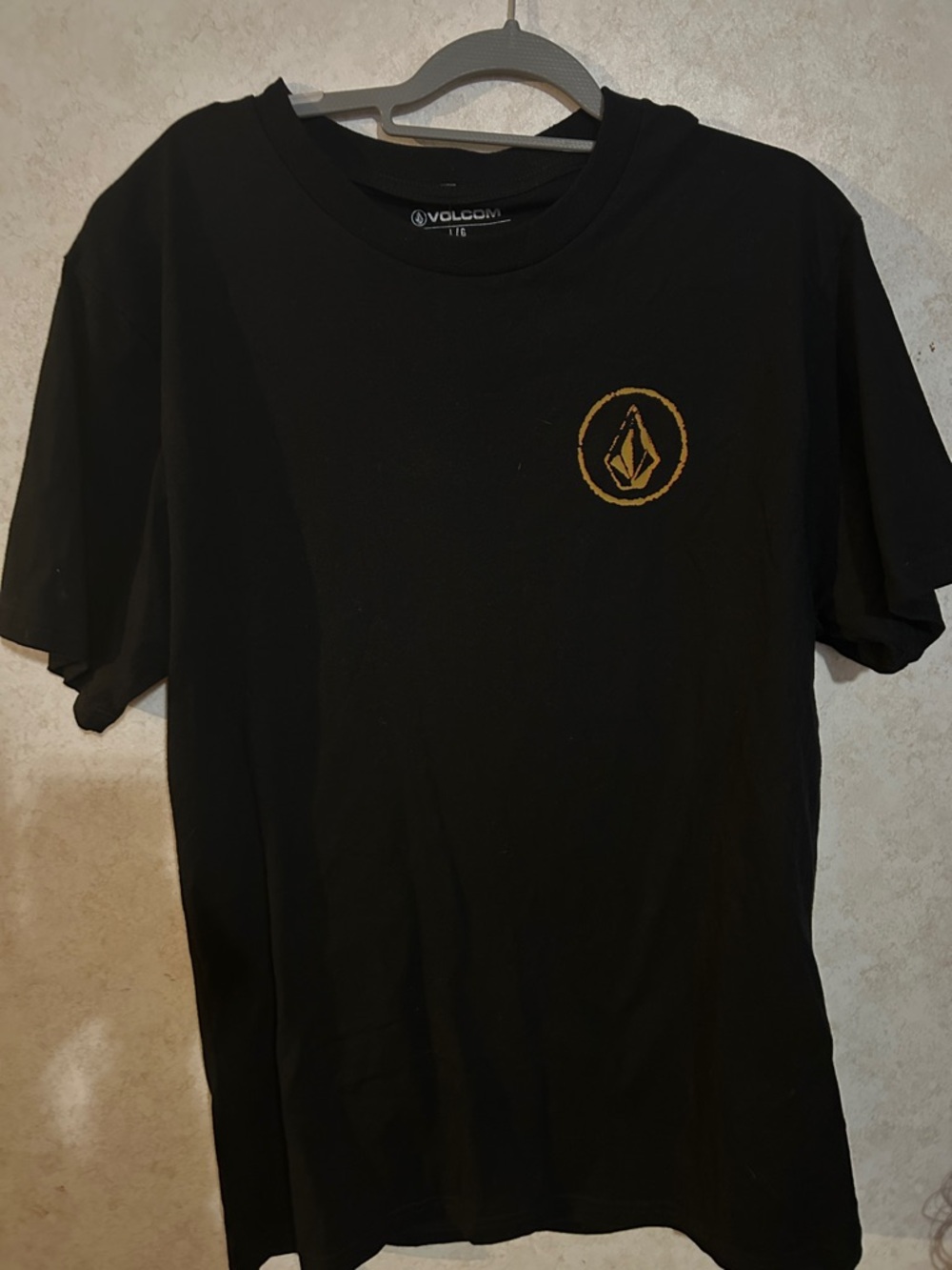Volcom Black Short-Sleeve T-Shirt with Gold Logo